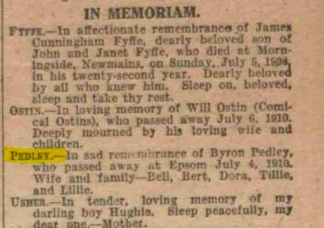 Byron Pedley obituary