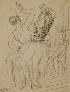 Picasso sketched Felix dancing with Vera Nemtchinova during rehearsals in 1919