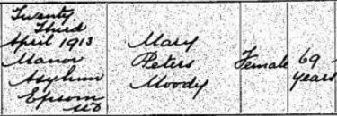 MOODY, Mary Peters 