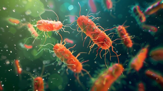 Typhoid close up magnified.