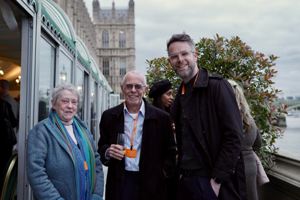 Trustees Sheila and Kevin with Mick Coyle at Parliament
