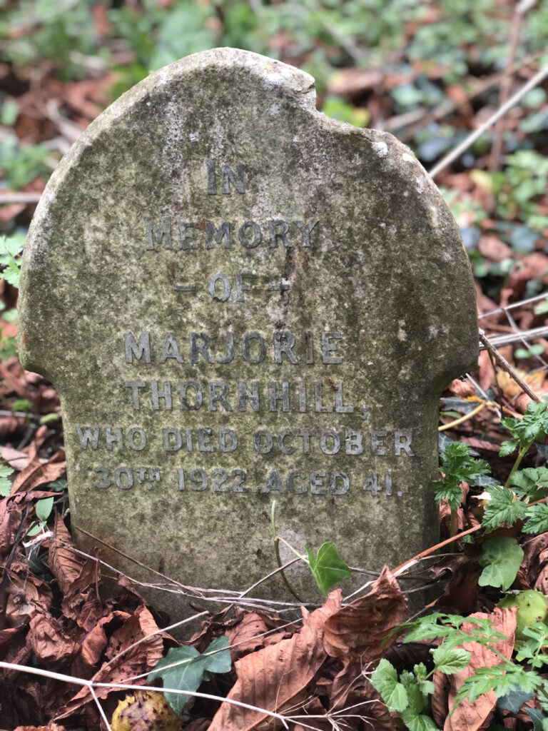Headstone of Marjorie Thornhill